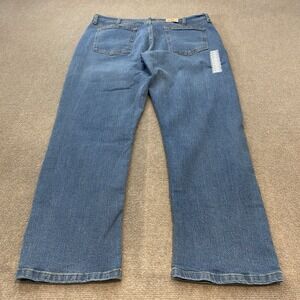 George Relaxed Fit‎ Blue Denim Jeans Mens 38x30 Straight Leg Irregular Workwear
